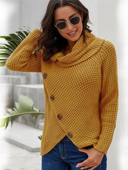 Asymmetrical Button Up Pullover