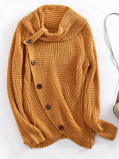 Asymmetrical Button Up Pullover